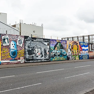 Painted Peace Wall in Northern Ireland