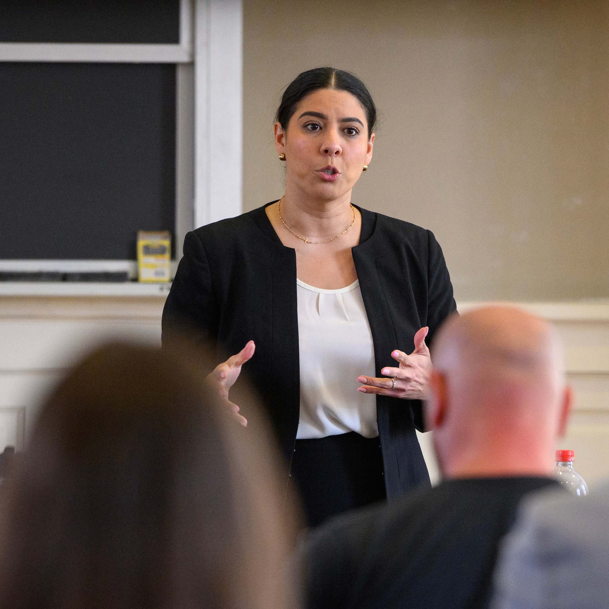 woman teaching a class