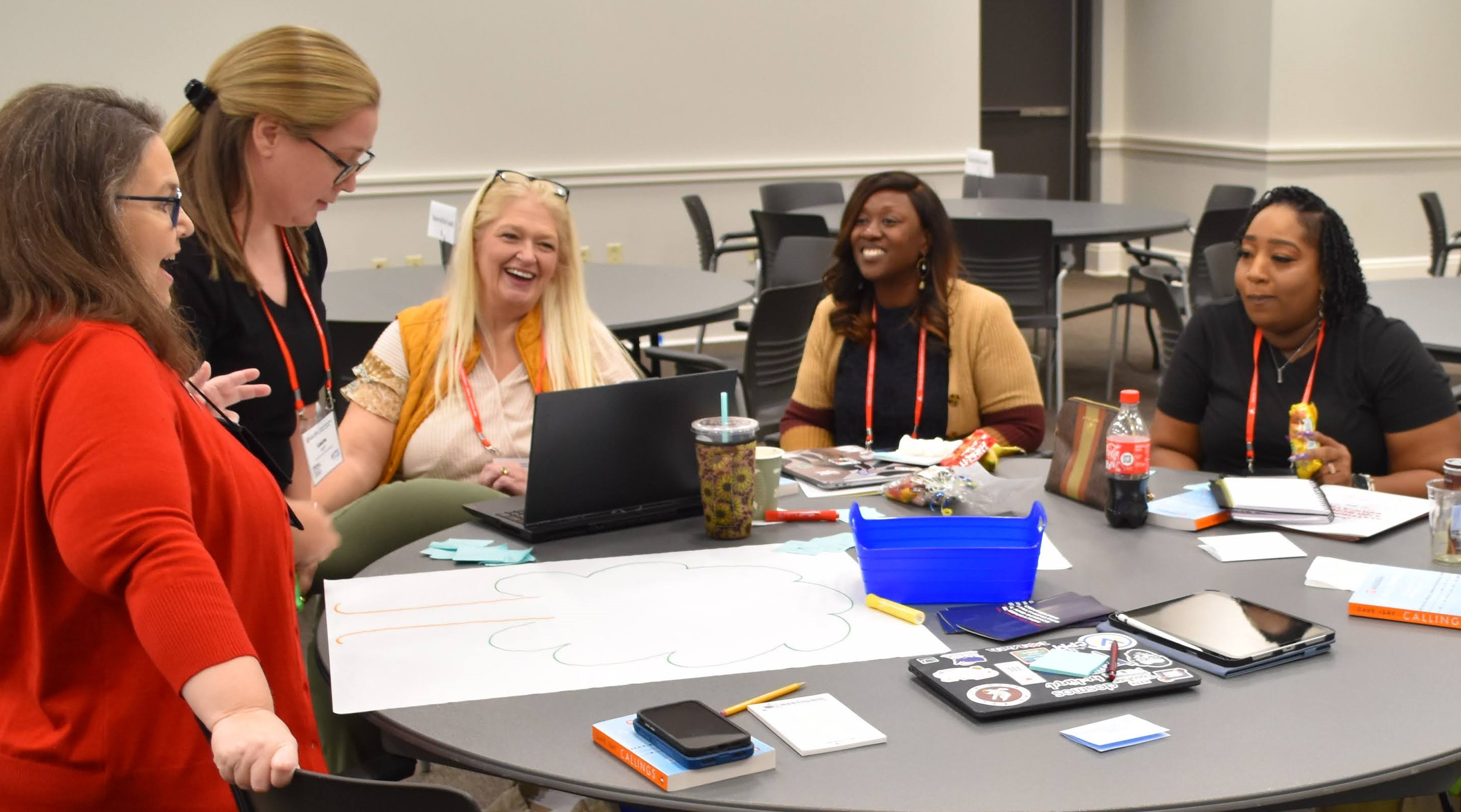 Teachers discuss mathematics learning at the Annual Mathematics Specialist Conference.