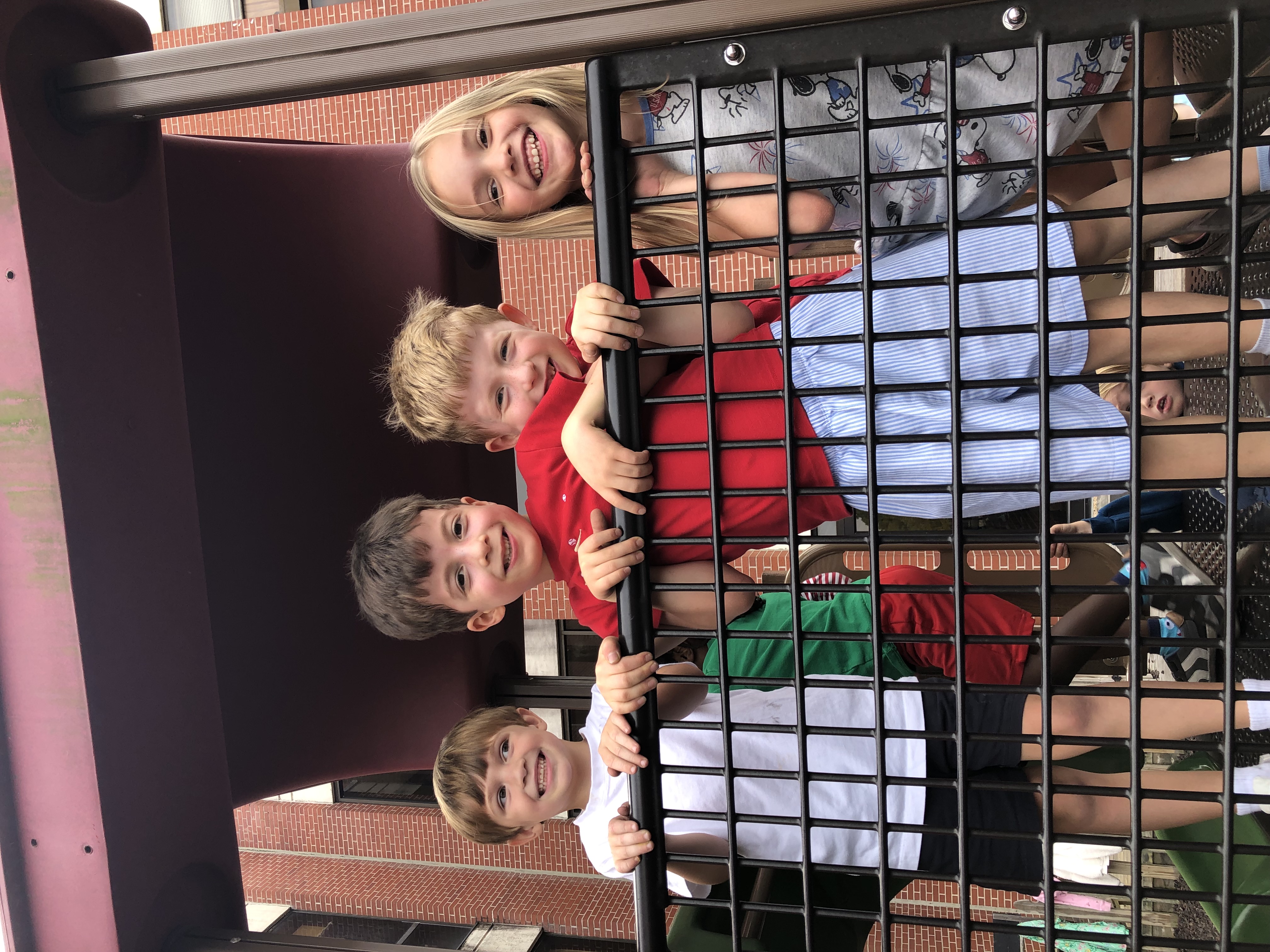 Students playing in playground