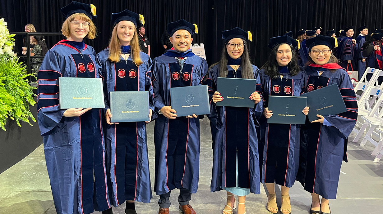 biology phd students at graduation