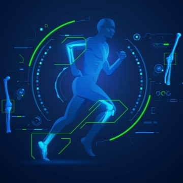 illustration of a running man