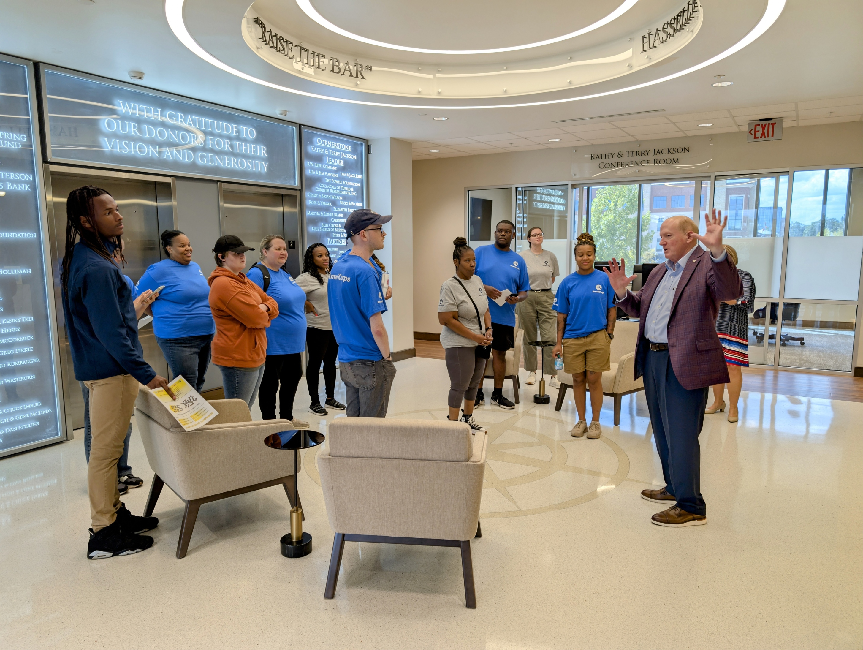 Members of the North Mississippi VISTA Project visit the headquarters of the CREATE Foundation to learn more about place-based partnerships.