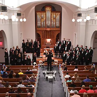 Ole Miss choir in chapel