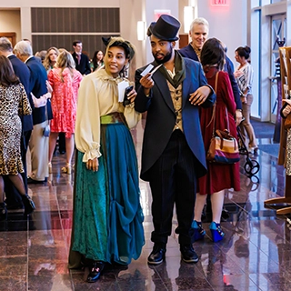 Student opera singers dressed in costume