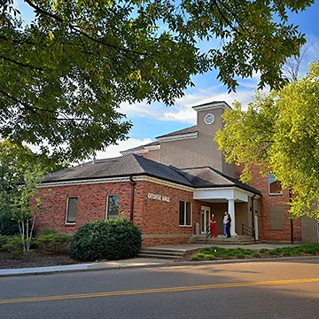 exterior of George hall, home of the college of liberal arts advising and student services office