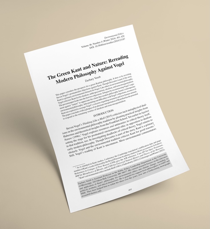 mockup of paper article