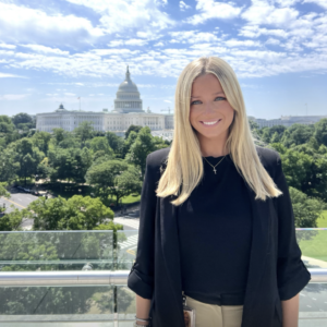 Avery Agee standing in front of US capitol