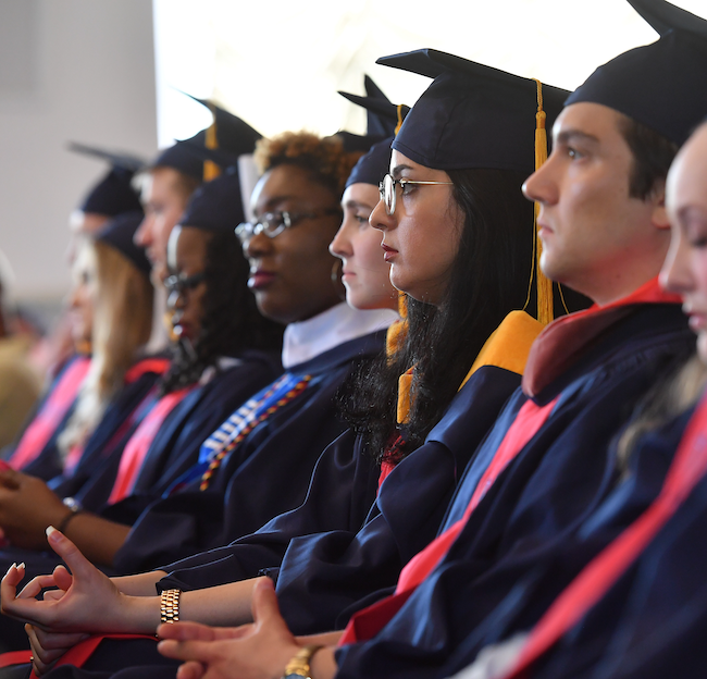 graduate students at graduation