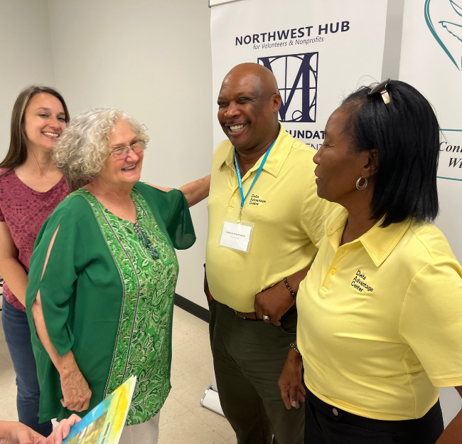 A group picture including participants at a Community Foundation of Northwest Mississippi meeting.