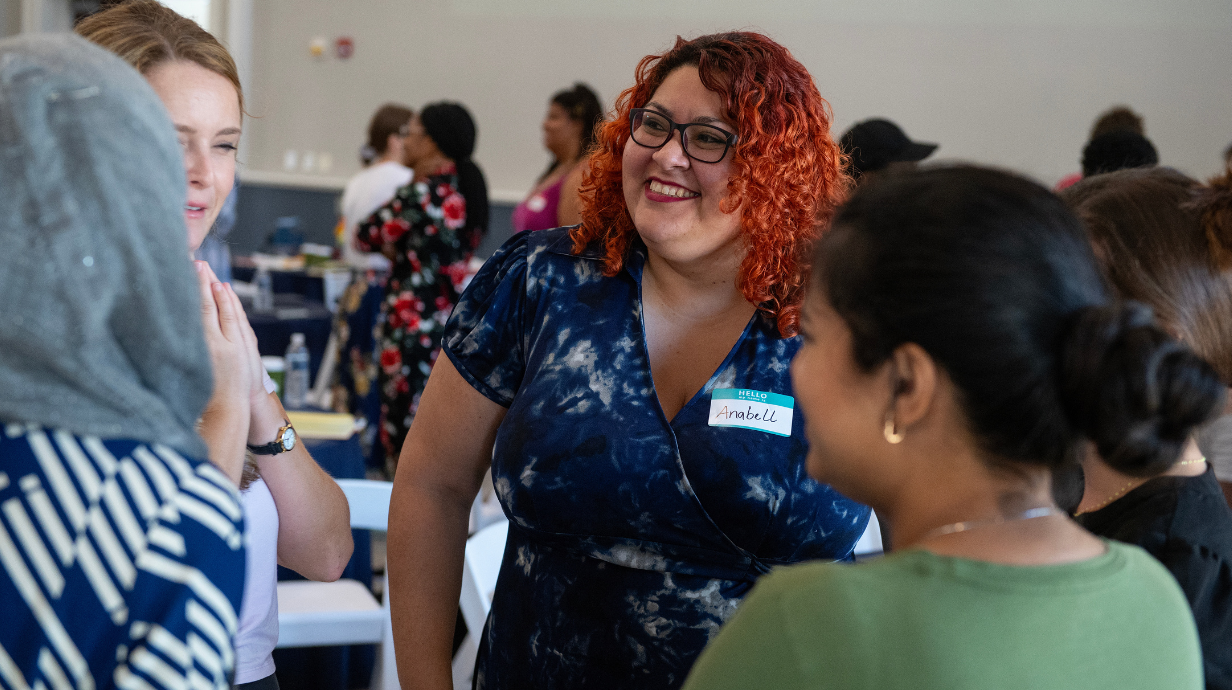 Graduate students chat at a recent CETL graduate student program