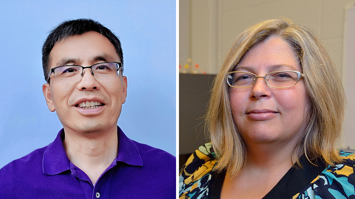 Headshots of a man and a woman