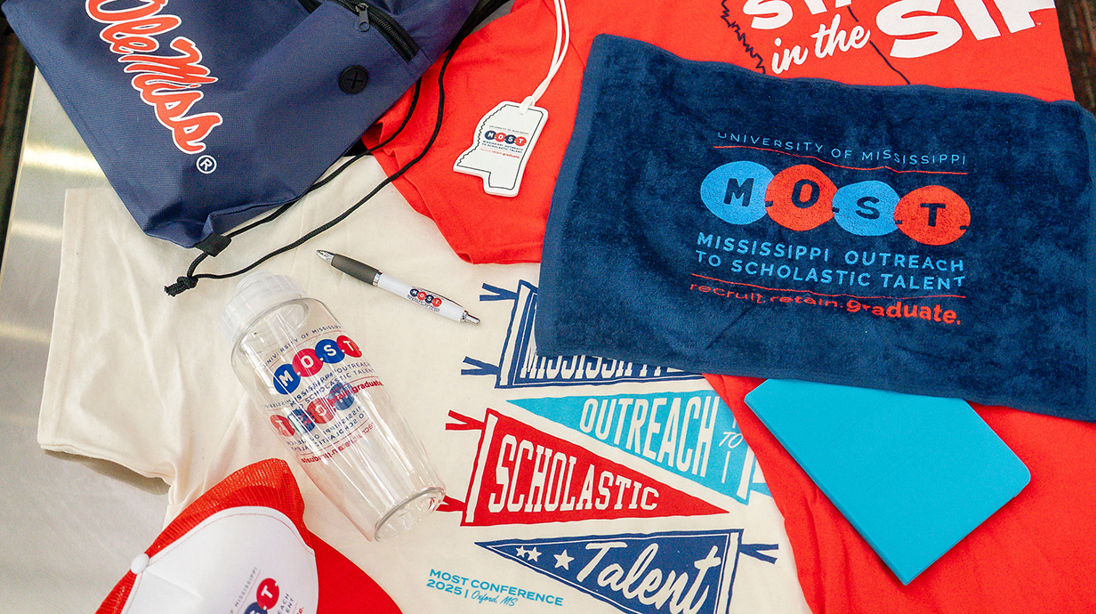 Photo of an array of mementoes from the MOST Conference.