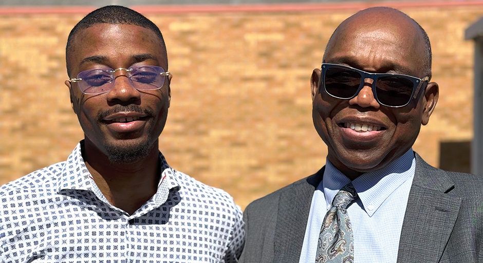 Addae and Edwin Fox (right), director of music and worship at Grace United Methodist Church in Memphis.