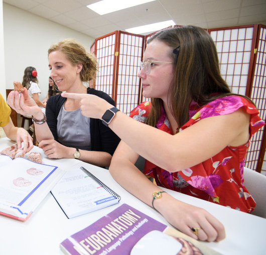 Students at a table