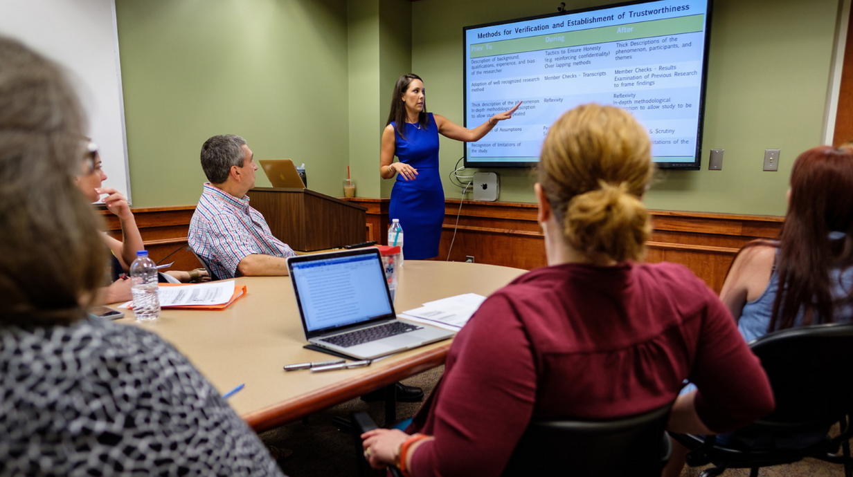 Jennifer Austin Main, Ph.D. Candidate in Counselor Education defends her dissertation at the University of Mississippi.