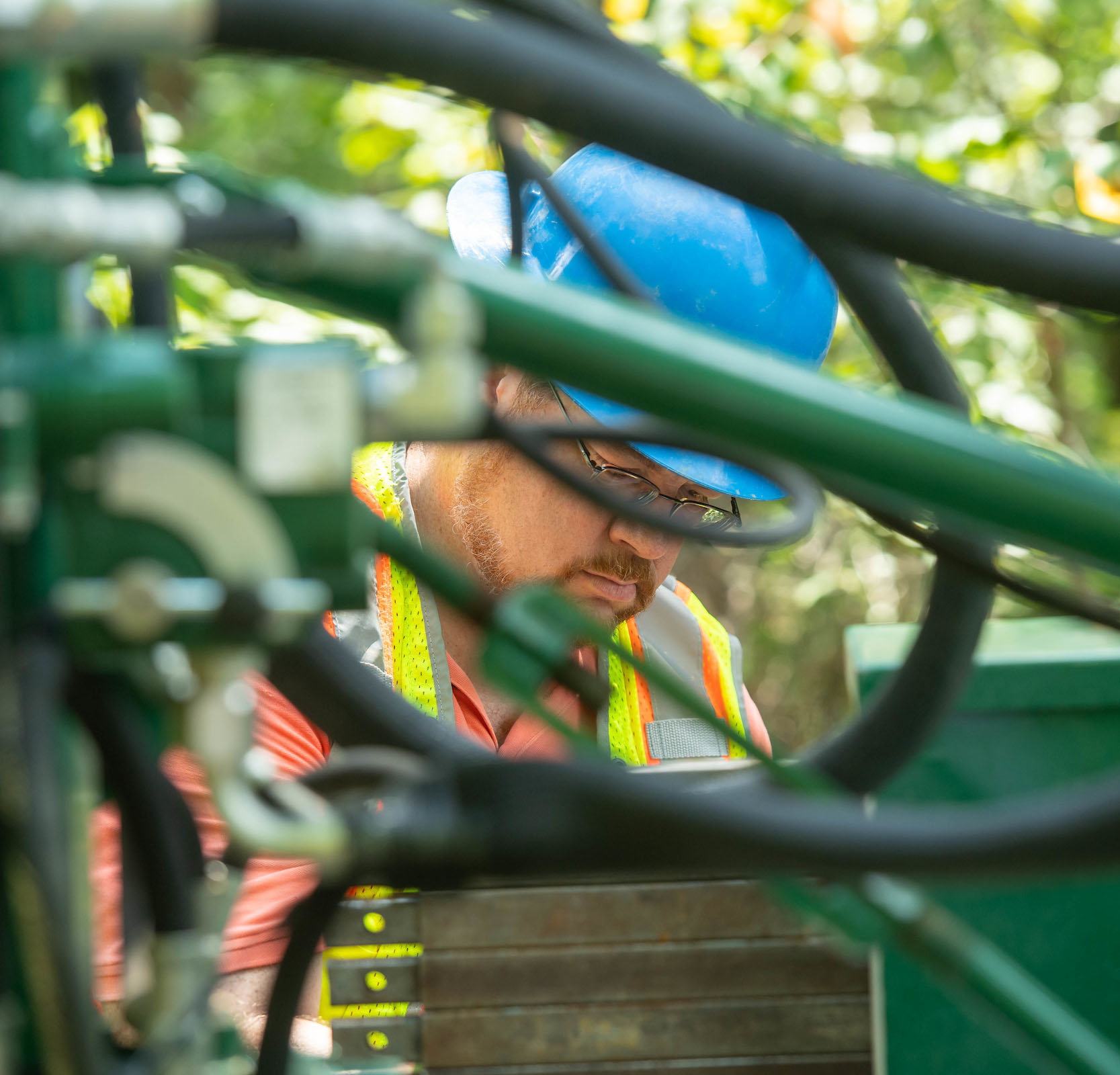 student working on engineering