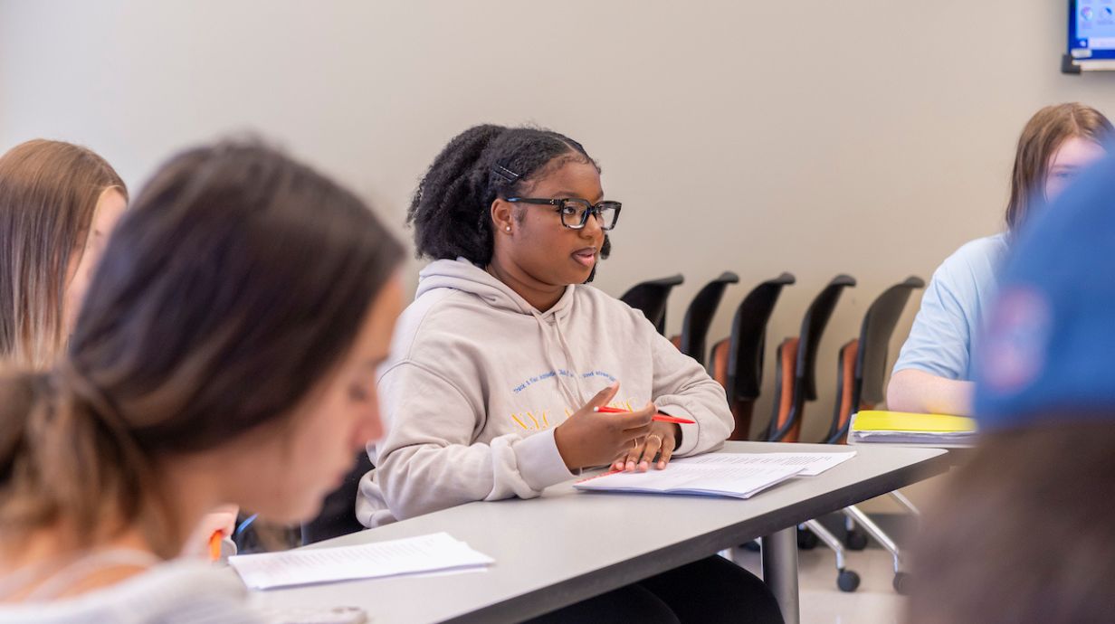 Students in a creative writing class.