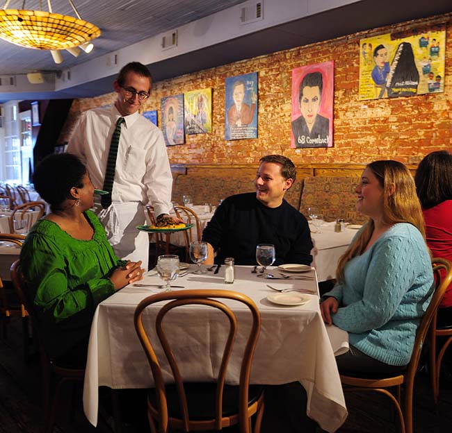 Ole Miss students take enjoy fine dining on the Square at City Grocery.