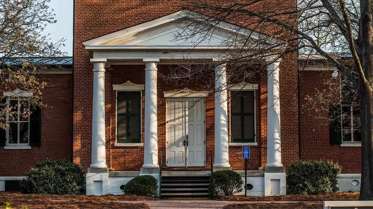 The front entrance of Barnard Observatory, home to the Center of the Study of Southern Culture.